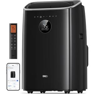 DREO Portable Air Conditioner 318S, 8000 BTU ASHRAE (5000 BTU DOE) Smart AC Unit for Bedroom with Drainage-free Cooling, Fan&Dehumidifier 3 in 1, APP/Voice/Remote, Quiet Standing AC for Room Indoors