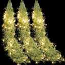 3 Packs LED Artificial Hanging Plants, 3.6 ft Fake Hanging Plant, Ivy Vine Fake Leaves Greeny Chain Wall Home Room Garden Wedding Garland Outside Decor (Basket Not Included) (Vines Moss)