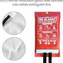 Fire Blanket for Home and Kitchen,40" x 40",4 Pack,Emergency Fire Blanket