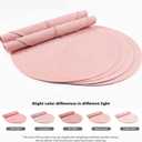FunWheat Round Braided Placemats Set of 6 Place mats for Dining Tables Woven Heat Resistant Table Mats 15 inch (Pink)