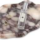 Cloud Marble Bathroom Vanity Tray, Natural Luxury Marble Home Kitchen Bathroom Table Tray, Calcutta Stone Decorative Countertop Serving Trays for Coffee Perfume Jewelry Makeup (Calacatta Viola)