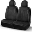 HChengkikz Car Seat Covers Premium Cloth, Washable Seat Covers, Car Seat Covers Front Seats, Elastic Fabric Airbag Compatible Automotive Comfort for Most Cars, Trucks, SUVs (Two Front, Black)