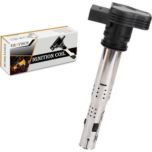 UF575 OEM Ignition Coil - Compatible with Audi A3 A4 ALLROAD A5 A6 Q3 Q5 TT TTS Quattro Volkswagen Beetle Jetta Tiguan Eos Golf GTI Passat CC Rabbit 2.0L 2.5L 4.2L - Replaces # UF575 GN10322 U5015