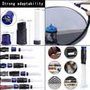 12Pcs Universal Vacuum Attachment Professional Shop Vac Accessories Wet Dry Vacuum Hose Adapter with Hair Brush Extension Wand Flexible Crevice Tool fit 2 1/2" to 1 1/4" and 1 7/8" to 1" Vacuum Hose