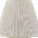 Aspen Creative 33055, Hardback Empire Transitional Spider Lamp Shade, Mushroom Pleated Pleated White, 7" Top x 13" Bottom x 10" Slant