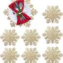 8 Piece Snowflake Placemats Set, 15 inch Christmas Placemats Decorations Snowflake Tablemats Place Mats Table Mats for Christmas Wedding New Year Dining Table Setting Kitchen
