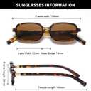 Retro Rectangular Sunglasses for Women Trendy Funny Vintage Fashion Narrow Small 90s Sunnies(3 Pack)