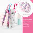 MRTLLOA Kids Clear Bubble Umbrella with an Easy Grip Curved Handle, Safety Transparent Dome Bubble Umbrella for Toddler Boys Girls