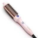 K&K Thermal Brush Keratin Protect Heated Barrel Hot Hair Brush Ionic Smooth Shine Volumize Comb Dual Voltage Hair Straightener Curler Styling Tool 1.25 Inch