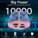 Hand Warmers Rechargeable 2 Pack,10000mAh Split-Magnetic Electric AI Handwarmer Power Bank,3 Levels, Camping,Hunting in Winter (Pink)