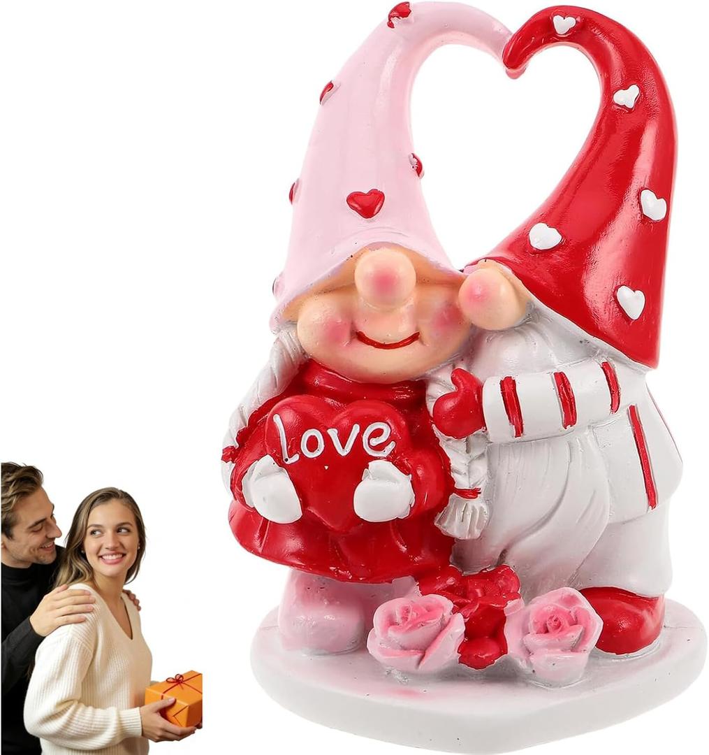 Valentines Day Gnomes, Resin Valentine's Figurines, Sweet Valentine's Day Gift, Valentines Gnomes Decor, Suitable for Home Decor, Weddings and Love Themed Events
