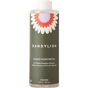 Dandylion Clean Paws Refill | No-Rinse Dog Paw Cleaner & Dog Paw Washer | Fragrance-Free, pH Balanced Foaming Cleanser with Silicone Bristle Brush | Designed for All Breeds & Sizes | 10 fl oz