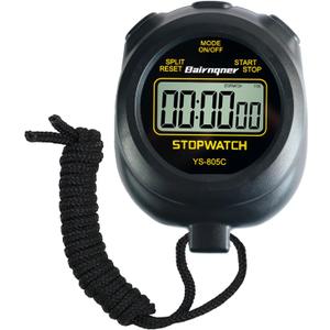 Bairnqner Stopwatch Timer with Countdown, ON/Off Simple Operation No Clock No Date, Digital Stop Watch for Sports, Black