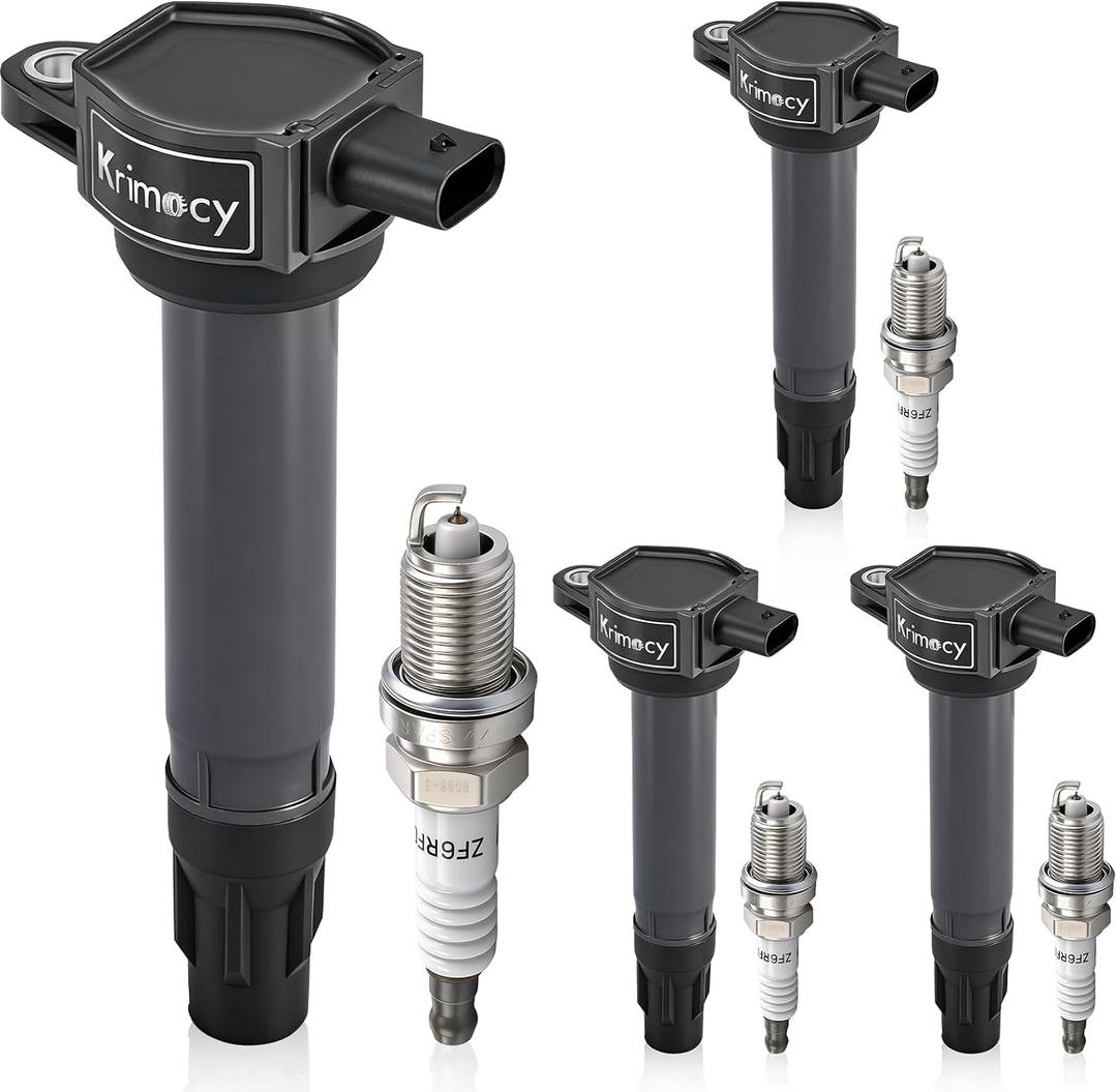UF557 Ignition Coil Packs and Iridium Spark Plugs Fit for 07-16 Jeep Compass Patriot/ 11-14 Chrysler 200,07-10 Sebring/Dodge 08-14 Avenger,07-12 Caliber,09-16 Journey