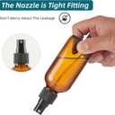 Dark Amber Glass Spray Bottles 4 oz, Small Glass Spray Bottles for Essential Oils, Fine Mist for Face, Hair, Plants, Travel, Perfumes, Cleaning Solutions - 4 Pack