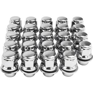 12x1.5 Lug Nuts 20 Pcs Chrome Closed End Mag Style Lug Nuts