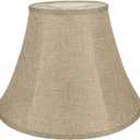 Aspen Creative 38001A Collapsible Traditional Handsewn Bell Shape Spider Construction Lamp Shade in Wheat, 9" Top x 18" Bottom x 13" Slant Height