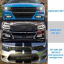Front Upper Lower Grille For 2015-2023 Dodge Charger SRT Scat Pack Daytona Dual Kit Mesh Grill 68417502AA 68394592AA 68417505AB