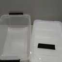 IRIS USA 13 QT Plastic Storage Box with Lid and Latches - 6 Pack - BPA-Free, See-Through Organizing Solution, Durable Nestable Stackable Containers, Secure Pull Handle - Clear