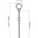 QWORK Stainless Shoulder Eye Bolts 3/8"x6", 20 Pcs Threaded Eyebolts, Fixing Kit for Wood, Metal & Outdoor Projects