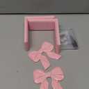 Threehoney 2 Pieces Pink Bow Bookends Cute Book Ends for Shelves Decorative Book Stand Bow Sculpture Statues Tabletop Shelf Ornament Room Decor for Home Office School Dorm Girl Desk