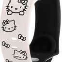 Cute Cat Engraved Band Compatible with Apple Watch Bands for Women 40/38/41/42/46/45/44/49mm, Funny Cartoon Pattern Soft Silicone Sport Strap for iWatch Series 11 10 9 8 7 6 5 4 SE/Ultra 3 2 1