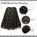 6 Pcs 1920s Flapper Costume Accessories Set for Women Fringed Poncho Flapper Shawl Outfits