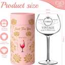 70th Birthday Gifts for Women, Vintage 1955 Wine Glass with Pink Floral Gift Box, Turning 70 Wine Gifts for Her, Funny Present for Wife, Sister, Mom, Daughter, Friends, 16oz