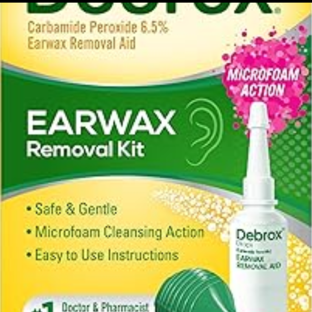 Debrox Ear Wax Removal Kit, Bulb Syringe & 0.5 Fl Oz Ear Wax Removal Drops with Carbamide Peroxide Pack Of 2 EXP. 2027-03