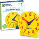 Learning Resources Big Time Student Clock, Teaching & Demonstration Clock, Develops Time and Early Math Skills, Ages 5+, Clock for Learning, 12 Hour,Back to School Gifts
