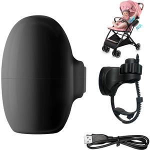 Portable Stroller Rocker Sleep Aid, Fits All Strollers and Prams,Gently Rocks Any Stroller or Pram, Rechargeable Bouncer with Adjustable Speed(Black)