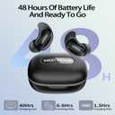 Sleep Earbuds, Mini ANC Wireless Earbuds Bluetooth 5.4 Headphones Deep Bass Stereo, 48H Playtime Ear Buds, 4 ENC Noise Cancelling Mic, IP7 In Ear Earphones for Side Sleepers,Touch Control, black