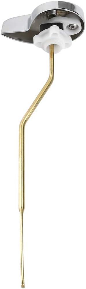 BESPORTBLE Toilet Flush Lever Toilet Lever Handle Toilet Tank Flush Lever Side Mount Toilet Lever Handle Compatible for Toilet Tank (Silver+Gold) Toilet Handles