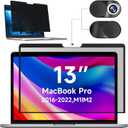 Mamol Privacy Screen for MacBook Pro 13 Inch(2016-2022, M1, M2) & MacBook Air 13" (2018-2021, M1), MagicSuction Removable Vacuum Adsorption Anti Spy