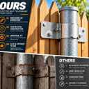 Yingsee-fty 20Pack Fence Post Bracket,2-3/8" Galvanized Pipe Grip Tie,Steel to Wood Fence Brackets,Metal Fence Brackets for Metal Posts Bracket (with Screws)