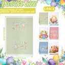 Preboun 6 Pcs Easter Kitchen Towels Cute Bunny Eggs Dish Hand Towels Macaron Happy Easter Themed Dish Cloth House Decorative Farmhouse Tea Cloth Absorbent for Home Kitchen Bathroom Decor (Colorful)