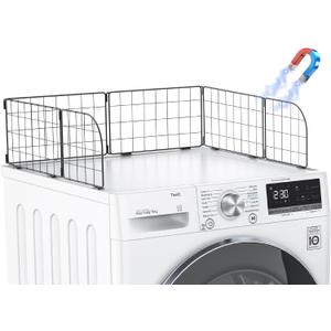 Magnetic Laundry Guard 24" - Metal Laundry Guards for Washer and Dryer Countertop, Laundry Topper, Washing Machine Dryer Countertop Guard for Laundry Organization Accessory
