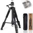 Wig Stand Tripod with Non-Slip Base Adjustable Mannequin Head Stand with Hook Heavy Duty Manikin Head Tripod (55 Inch (Pack of 1), BLACK)