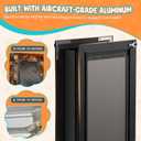 3-Flap Dog Door for Wall, All Aluminum Doggie Door Pets Up 220LB | Magnetic, Dual Locks, Closing Panel, Adjustable Tunnel, Strong Seal, Insulation Flap, Rust Proof, Easy Install, Heavy Duty