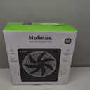 HOLMES 10" Personal Fan, Rechargeable Battery, 3 Speed Settings, Lightweight and Portable, USB Cable, Carrying Handle, Home and Office, Black Finish