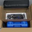 Orion Motor Tech A2L AC Vacuum Pump and Gauge Set, 5 cfm 2 Stage Sparkless Ignition Proof Vacuum Pump for R1234yf R32 R134a R410A System, with 4 Way AC Gauges Quick Couplers Thermometer Can Taps Hoses