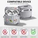 Filoto Compatible with Airpods 4 Case, Cute Fashion Suitcase Design for Airpods 4th Generation Case Cover, Shockproof Protective Hard Case with Keychain/Cleaner Kit (Silver, Airpods 4 Case)