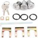 Door Trunk Key Kit, 654394765282 Cutlass Door Trunk Key Lock Set Replacement Fits for Door & Trunk Locks - Round Head Keys