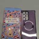 for Samsung Galaxy S23 Ultra Case - Women Glitter Bling Compatible with MagSafe Ring Stand Magnetic Phone Case Cute Girls Sparkly Girly Luxury Elegant for Samsung S23 Ultra Cases - Purple