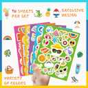 Summer Stickers for Kids 760PCS Hawaiian Stickers Vacation Stickers 3D Beach Sticker Ice Cream/Coconut Tree Sticker for Scrapbooking Envelopes Cards Pool/Summer Party Favors