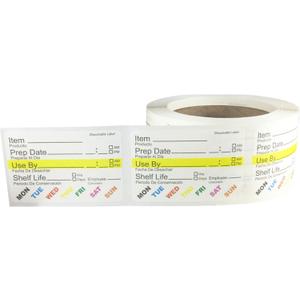 InStockLabels Dissolvable Food Labels - 2 x 3 (500 Labels) - Rotation Food Stickers for Kitchen & Restaurant Supplies - Ideal for Jar, Containers and Freezer Storage, Kitchen Stickers