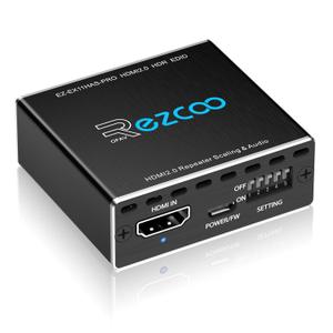 HDMI Splitter 1x1 Audio Extractor 4K 60Hz Atmos CEC EDID/Down-Scale/HDCP Switch Fit Various Video- SPDIF 5.1CH Optical Toslink,Stereo Audio Breakout, HDMI Repeater Digital De-embedder Decoder EX11PRO