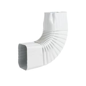 Downspout Gutter Elbows 2"x3", Angle of 90 Degrees, Low Gloss White（Style B“Side Elbows”）