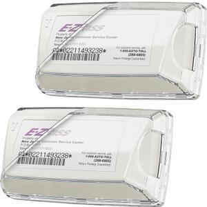 EZ Pass Holder with Super Strong Suction Cups for Windshield - No Adhesive, Easy Install and Remove - Toll Pass Transponder Holder for EZ Pass/iPass (2-Pack)