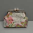 Vintage Embroidered Flower Handbag Retro Pearl Chain Crossbody Bag Clutch Kiss Lock Top Handle Shoulder Purse Wallet 2026